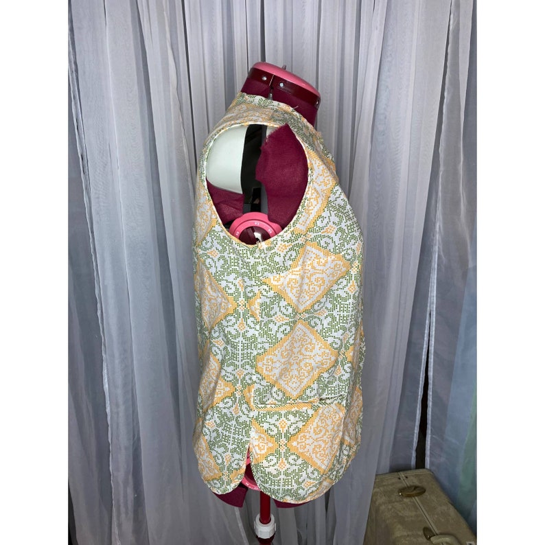 top Vintage 60\u2019s yellow green patch pockets