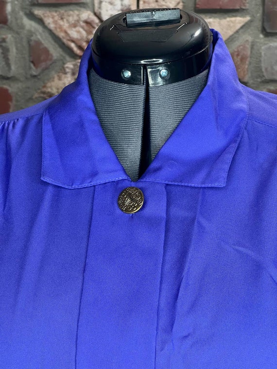 blouse button down purple hidden button - image 4