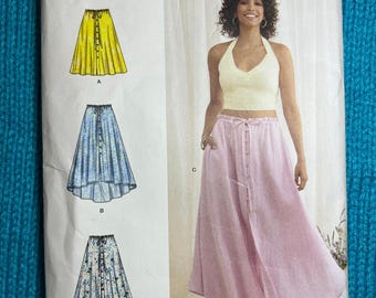 Schlichtes Schnittmuster 9786 Rock maxi high-low-size in den Größen 12-20