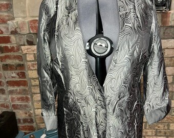 jasje blazer zilver swirl boxy jaren 80