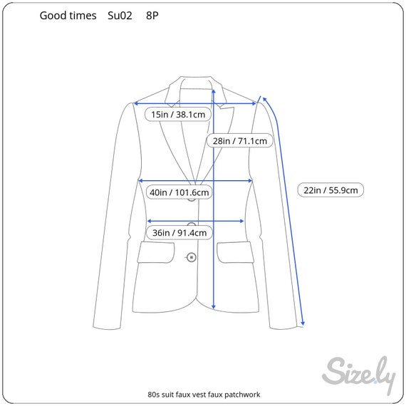 80s suit faux vest straight skirt faux patchwork - image 9