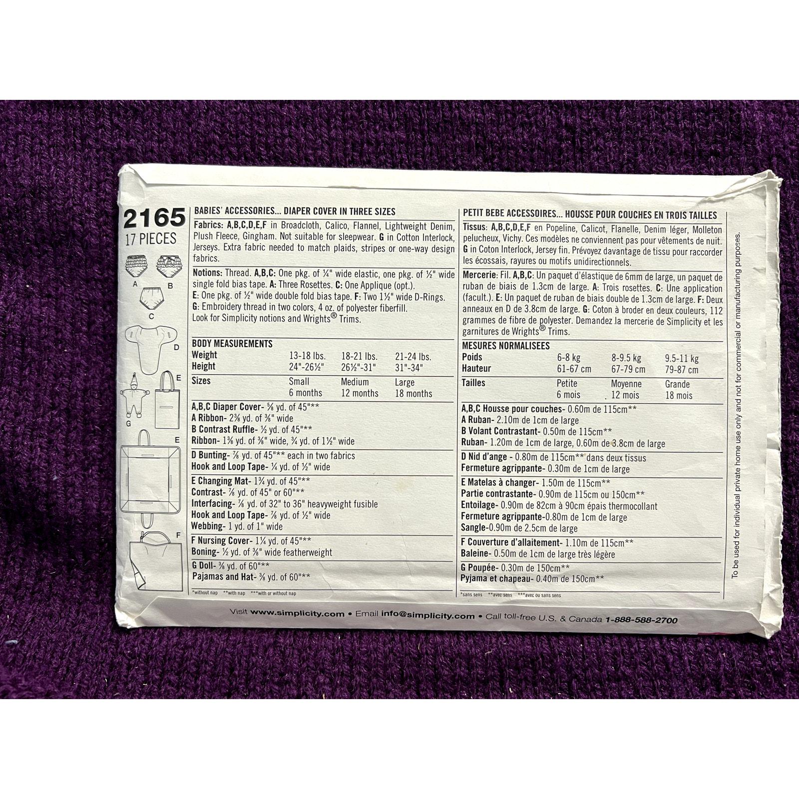 Simplicity 2165 Baby Swaddle Nursing Cover Diaper Cover Blanket - Etsy