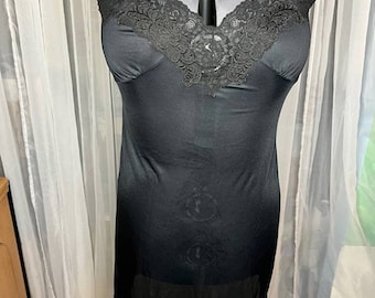 slip dress black lace bust knee