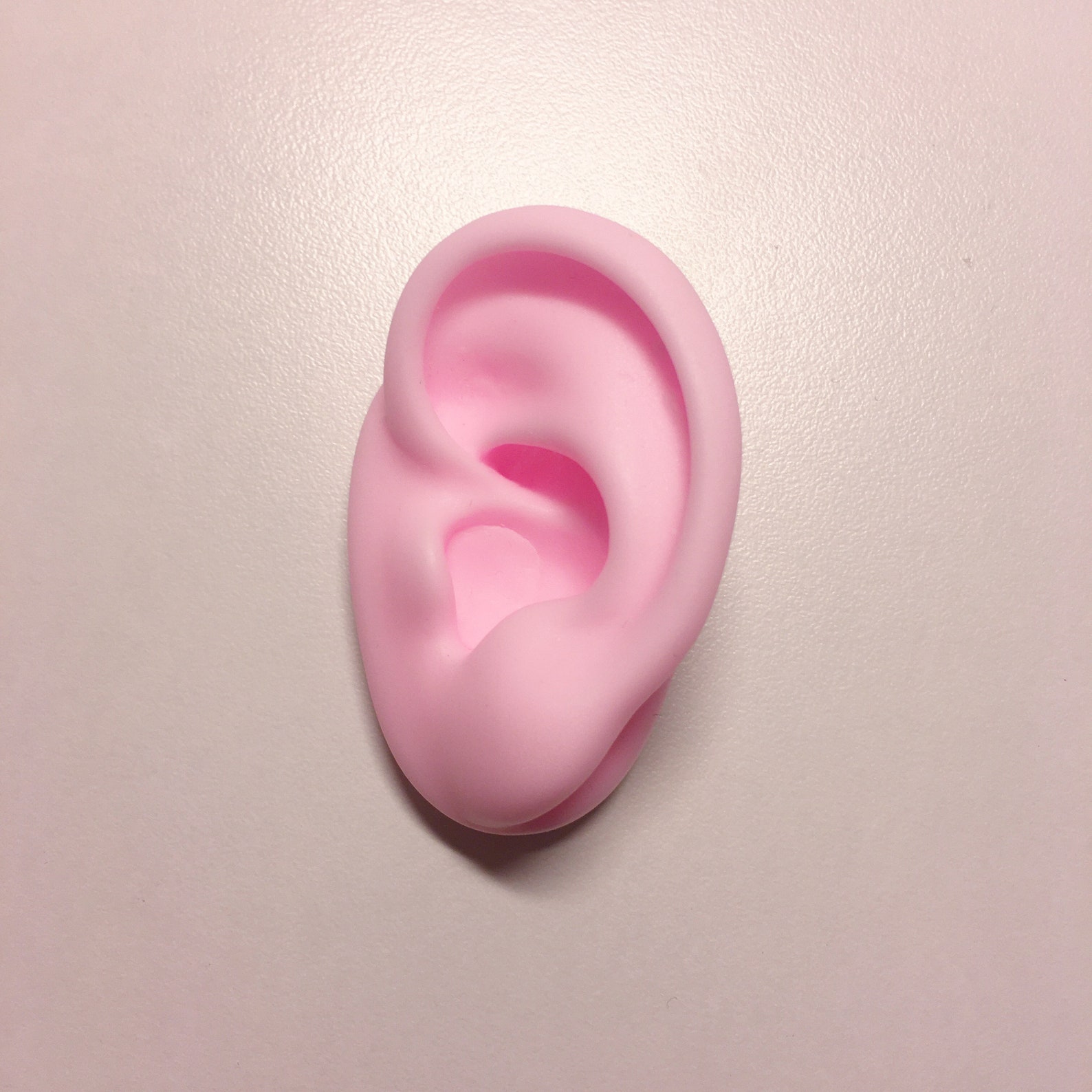 Silicone ear for piercing jewelry demonstration display with Etsy