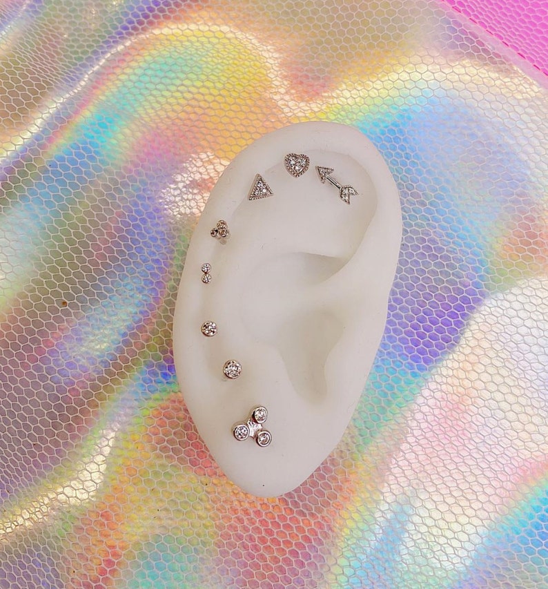 Silicone ear for piercing demonstration display without base Etsy