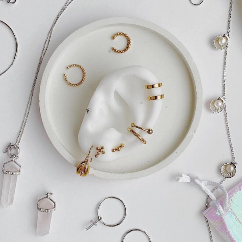 Silicone ear for piercing demonstration display without base Etsy