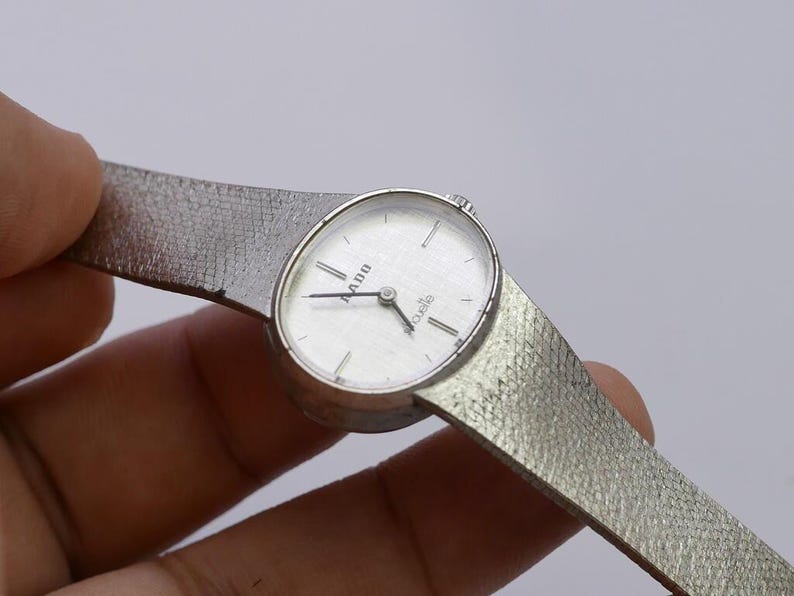 Oval Shape Rado Vintage Rado Silhouette Integrated Bracelet Lady Hand Winding Watch ...