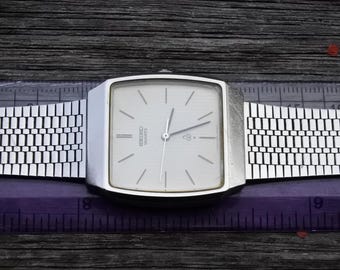 Vintage Seiko 7830 5080 Textured Dial Men Quartz Watch Japan