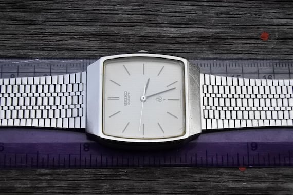 Vintage Seiko 7830 5080 Textured Dial Men Quartz Watch Japan
