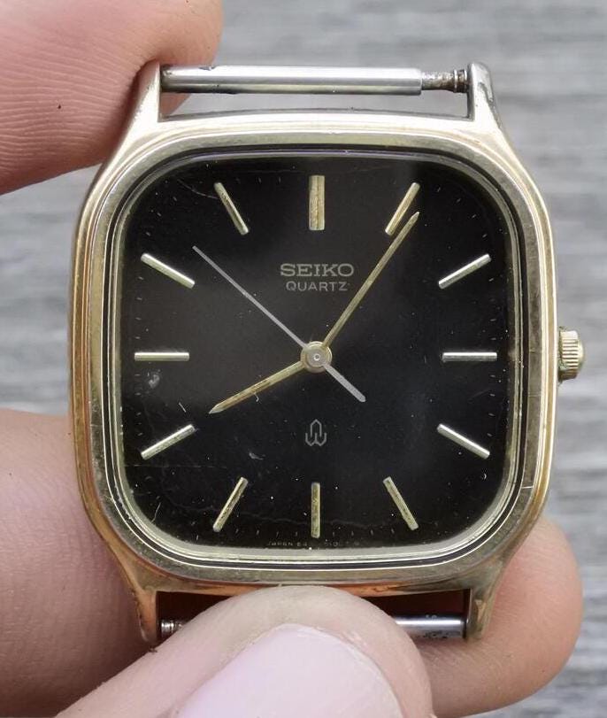 Vintage Seiko Gold Plated 6431 5050 Dress Men Quartz Watch