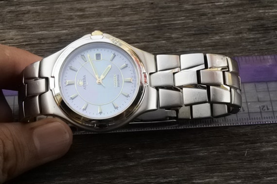 Vintage Citizen Atteza Eco Drive IRIDESCENT DIAL Men Quartz Watch