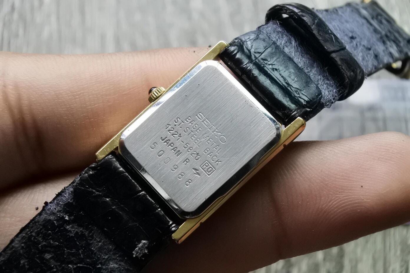 Vintage Seiko Exceline 1221 5820 Lady Quartz Watch Japan Square