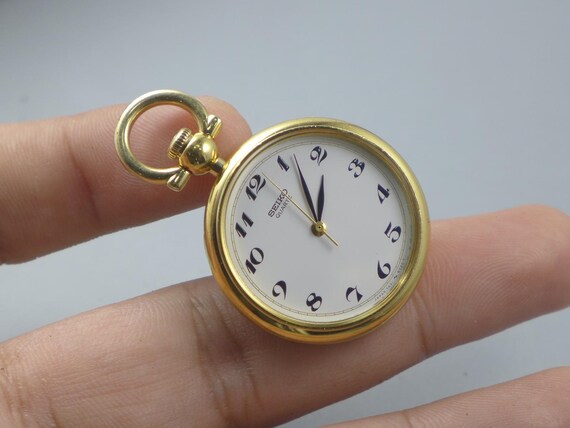 SEIKO 真鍮 置き時計 セイコー 時計 アンティーク アンティーク時計 Vintage Seiko Pocket Watch 7431 6010 White Dial Men Quartz Watch