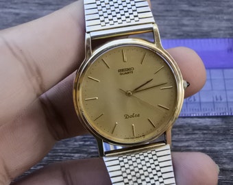 セイコー 7731-7010 ドルチェ 1984年2月製造 vintage watch | 金箔