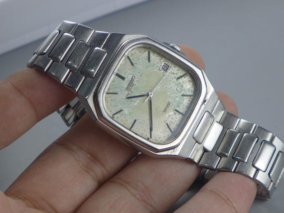 Vintage Seiko Session 8N45 5000 Textured Dial Men Quartz Watch