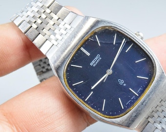 Vintage Seiko Chronos 7433 5080 Textured Dial Men Quartz Watch