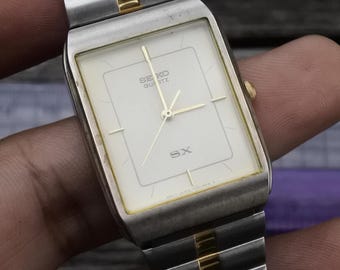 Vintage Seiko Sx V701 5K00 Textured Dial Men Quartz Watch