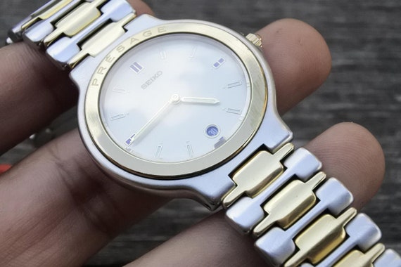 Vintage Seiko Presage 5E39 6A10 Integrated Bracelet Men