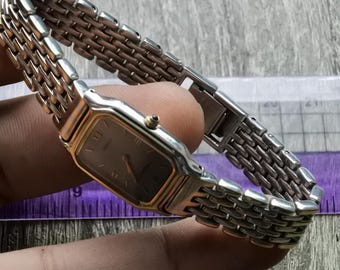 Vintage Seiko Exceline 7320 6530 Lady Quartz Watch Japan Square