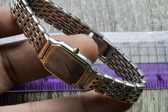 Vintage Seiko Exceline 7320 6530 Lady Quartz Watch Japan Square