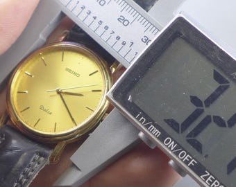 SEIKO ドルチェ 8N41-7030 SGP レザー ゴールド メンズ 稼働 Seiko Dolce Quartz 8N41-7030 SGP 30 ST. Steel Back casse no.430468