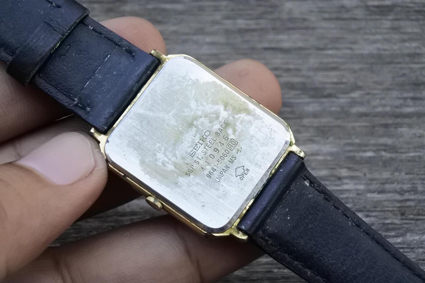 Vintage Seiko Gold Plated 9641 5060 Dress Men Twin Quartz Watch 