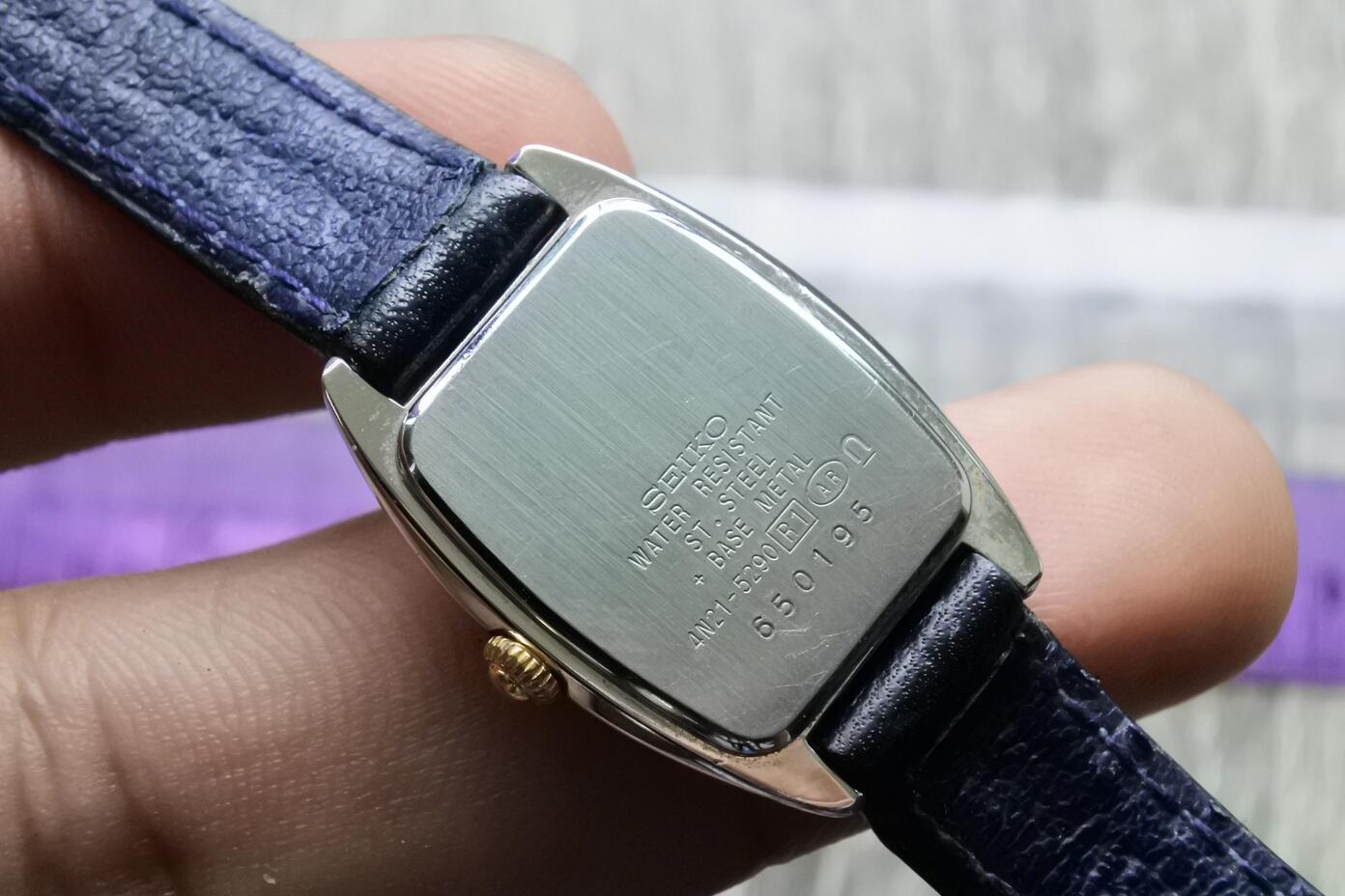 Vintage Seiko Lucent 4N21 5290 Roman Numeral Dial Lady Quartz