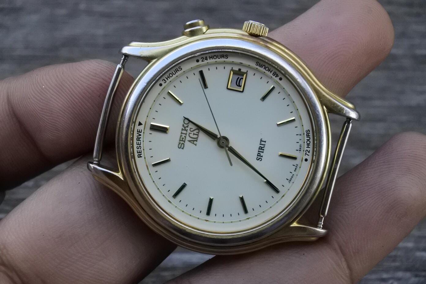 SEIKO SPIRIT AGS5M22-6A40腕時計 裏スケ不動品 ジャンク SEIKO SPIRIT 