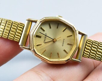 SEIKO セイコー 1320-5140 腕時計 クォーツ アナログ ヴィンテージ セイコー ゴールドメッキ 1320 5140 イエロー ダイヤル
