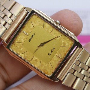 Vintage Seiko Dolce Year 1987 7740 5000 Men Quartz Watch Japan