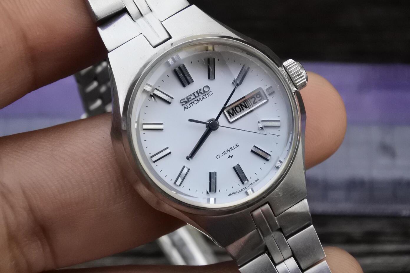Vintage Seiko 2206 0560 Roman Numeral Dial Lady Automatic Japan