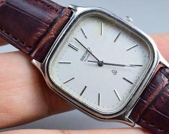 Vintage Seiko Chronos 7433 5080 Textured Dial Men Quartz Watch