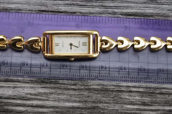 Vintage Seiko Gold Plated 2E20 7120 Roman Numeral Dial Lady  display picture 3