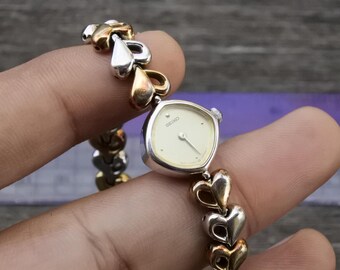 Vintage Seiko 1E20 5280 Integrated Bracelet Lady Quartz Watch