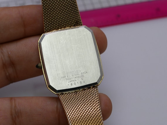 Vintage Seiko Dolce Gold Plated 6020 4060 Textured Dial Lady Vintage Seiko Dolce Gold Plated 6020 4060 Textured Dial Lady