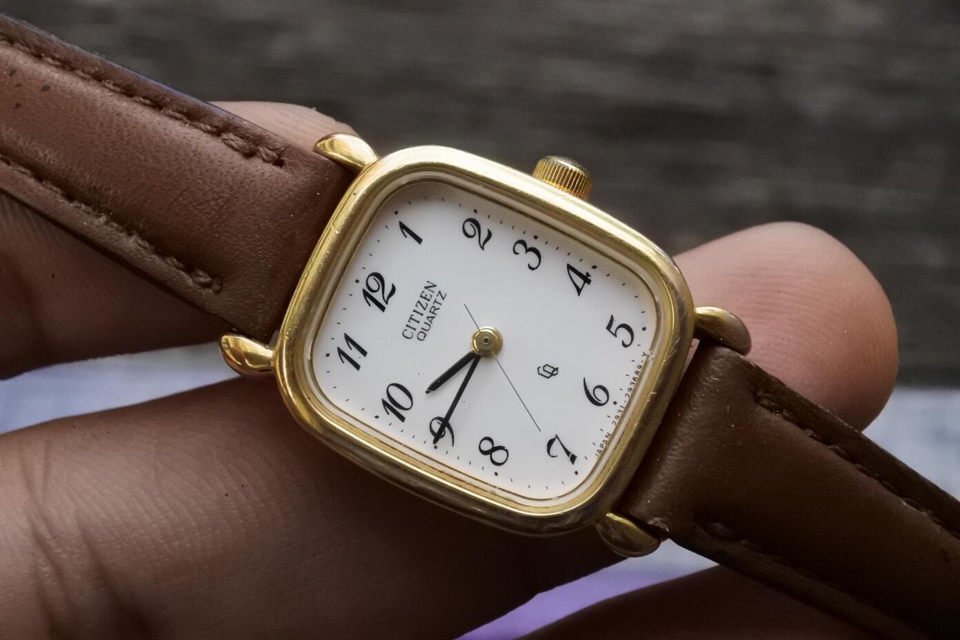 Vintage Citizen Gold Plated 2931 Numeric Dial Lady Quartz Watch