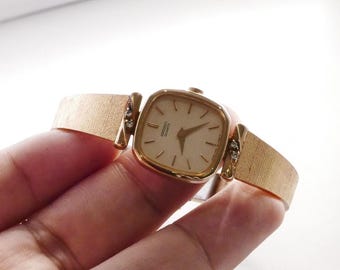 Vintage Seiko Tisse 1F20 6180 Integrated Bracelet Lady Quartz