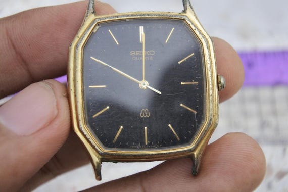 Vintage Seiko Gold Plate 9441 5040 Twin Crystal Men Quartz Watch