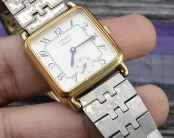 Vintage Citizen Gold Plated 2040 Small Second Lady Quartz Watch