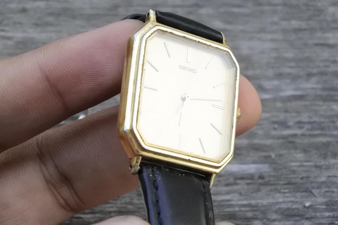 Vintage Seiko Gold Plated 5P31 5C50 Dress Watch Men Quartz Watch