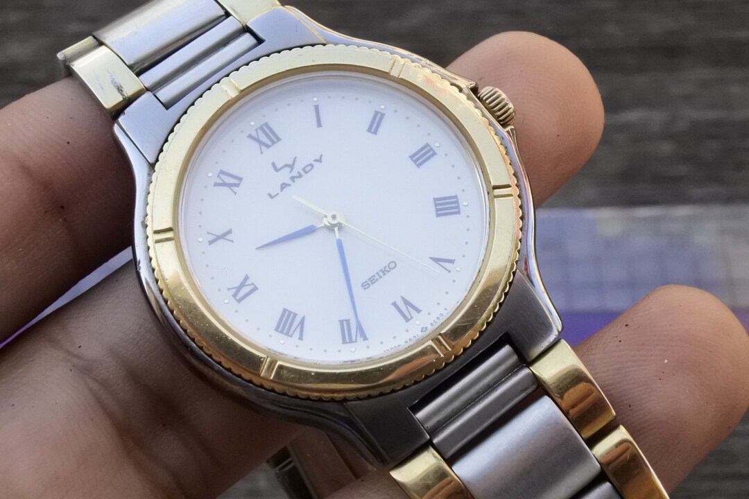 Vintage Seiko Landy 5P31 6B10 Roman Numeral Dial Men Quartz Watch