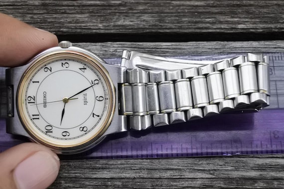 Vintage Seiko Spirit 5P31 6A50 Integrated Bracelet Men Quartz