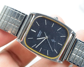 Vintage Seiko Dolce 6020 5930 White Dial Men Quartz Watch Japan