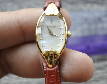 Vintage Seiko 7321 5660 Stone Dial Lady Quartz Watch Japan Square