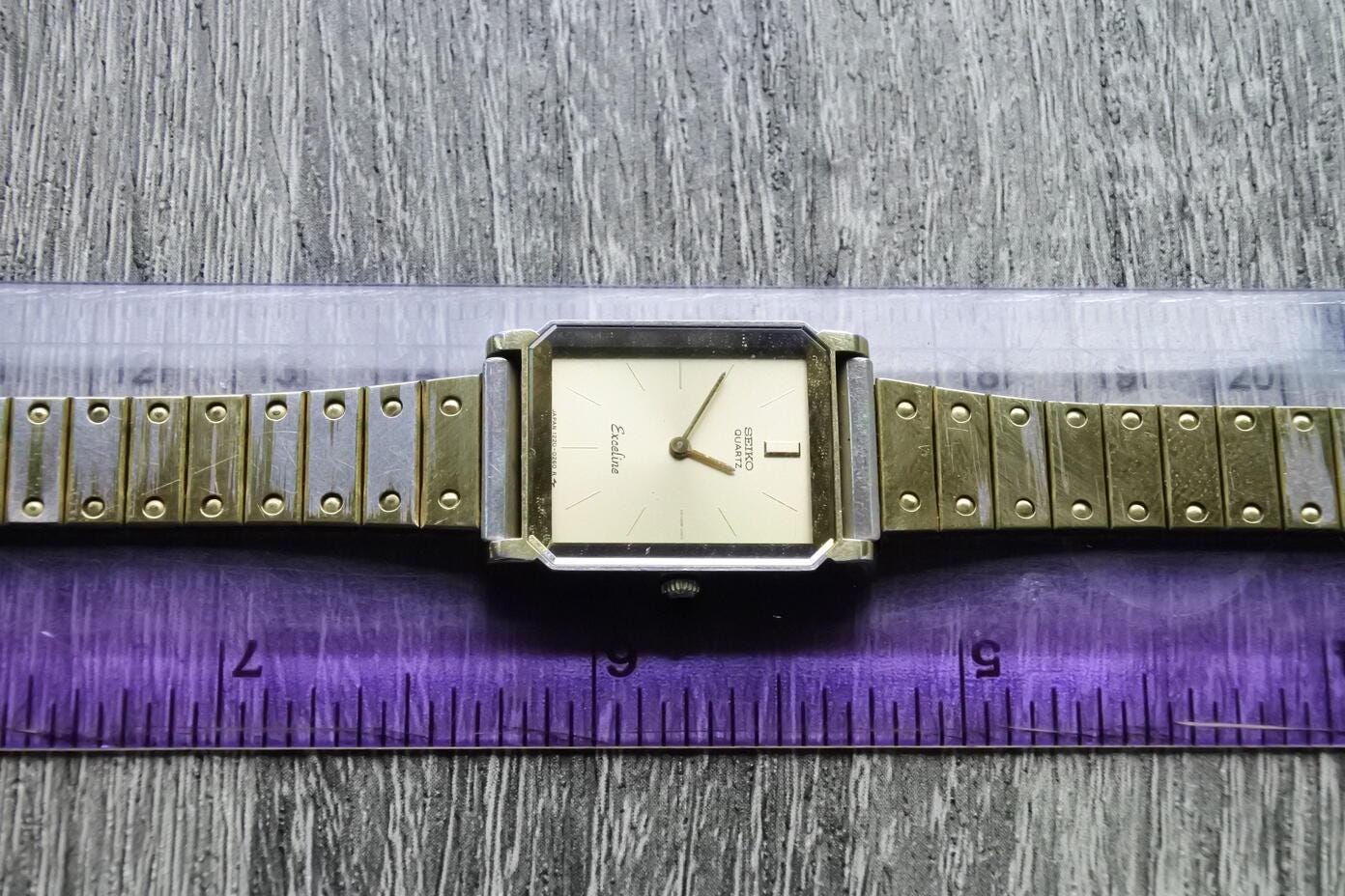 Vintage Seiko Exceline 1220 5090 Lady Quartz Watch Japan Square