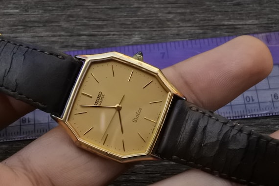 【美品】⭐️SEIKO DOLCE アナログ 腕時計 ゴールド Vintage Seiko Dolce SAKV864 Vintage Stainless Steel Gold Quartz Mens Watch