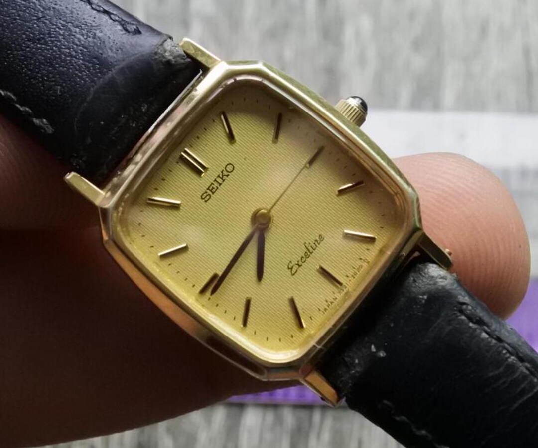 Vintage Seiko Exceline Gold Plated 30microns 7321 6570 Lady Quartz 