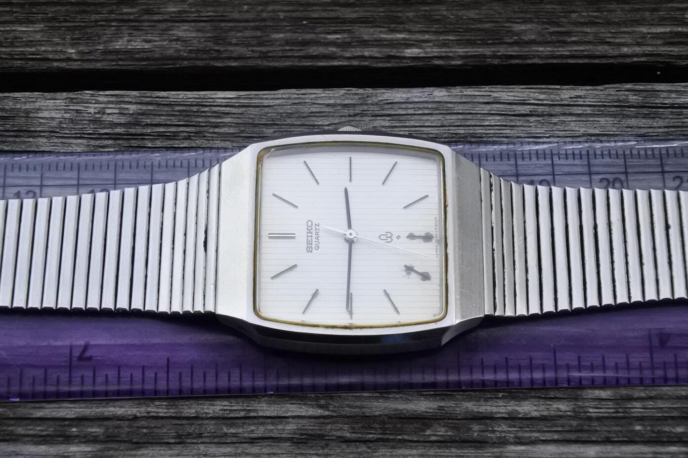 Vintage Seiko Sx 7830 5080 White Dial Men Quartz Watch Japan