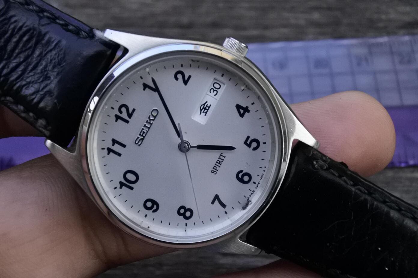 SEIKO SPIRIT 7N48−7A00 QUARTZ メンズ Vintage Seiko SPIRIT 7N48 7A00 Silver Dial Men Quartz Watch Japan