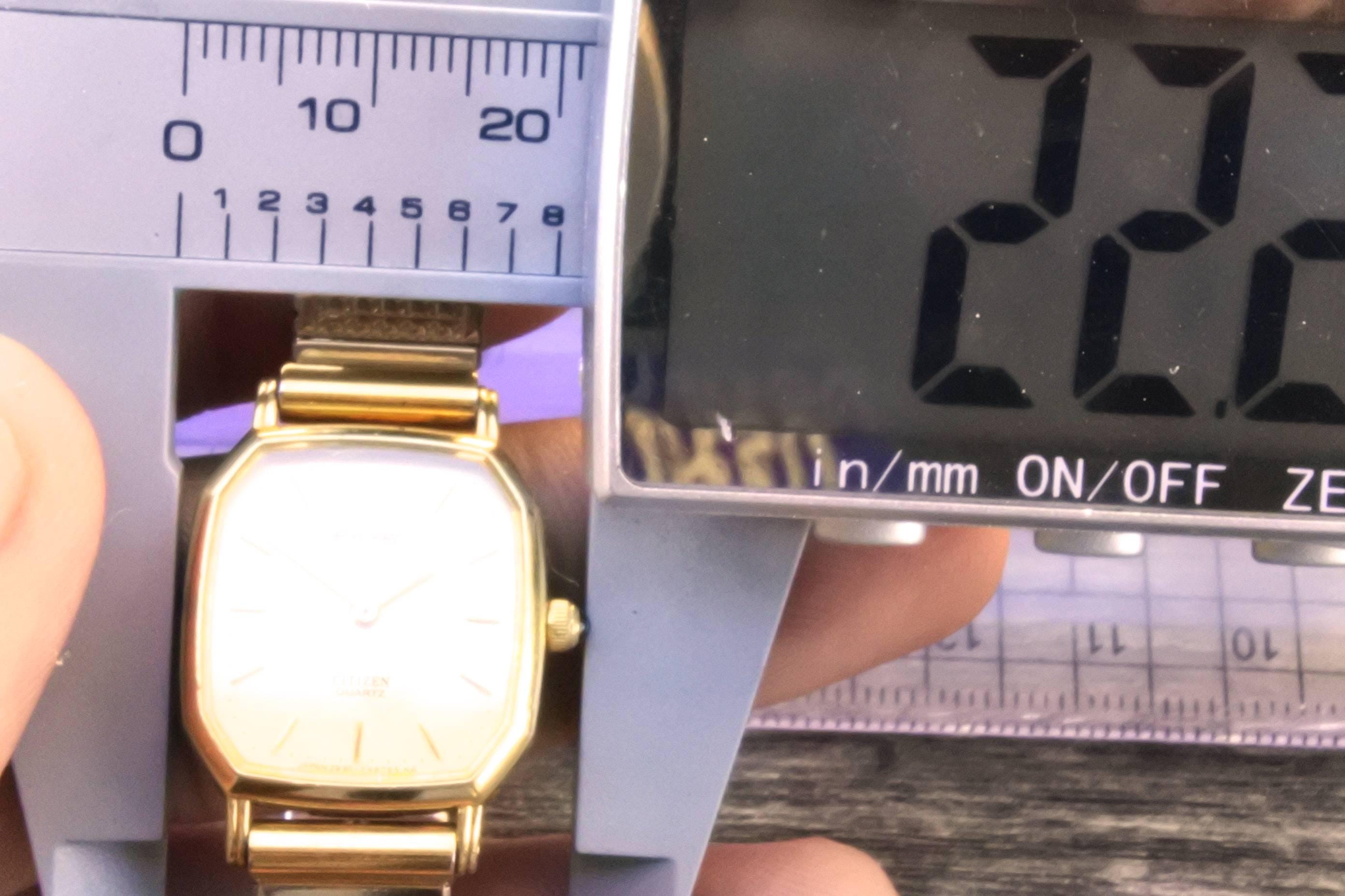 Vintage Citizen Gold Plate 2930 Texture Dial Lady Quartz Watch
